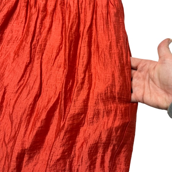 Corey Lynn Calter Mini Dress Orange Short Sleeve V Neck Zip Back Pockets Size 2 - Picture 6 of 16